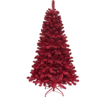 KI Store 6ft  Flocked Red Christmas Tree