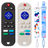 Mgtfbg 2 Pack Soft Silicone Teething Remotes for Toddlers